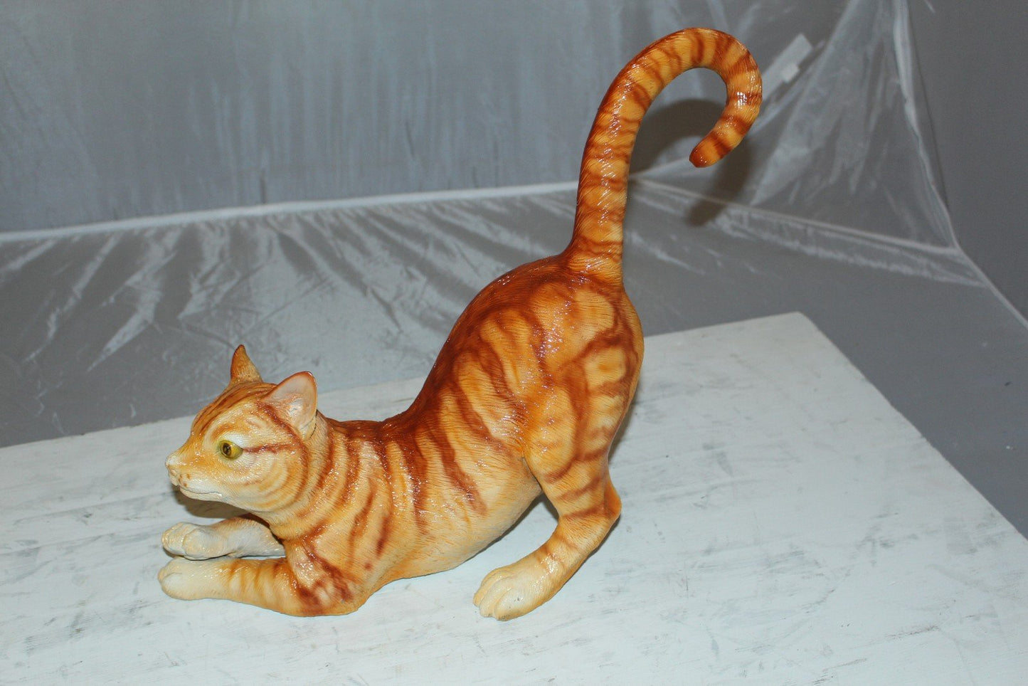 Cat - small Bronze Statue -  Size: 16"L x 6"W x 14"H.
