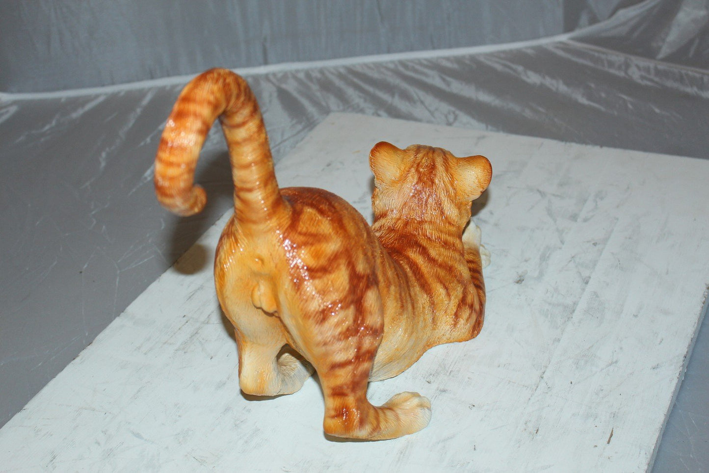 Cat - small Bronze Statue -  Size: 16"L x 6"W x 14"H.