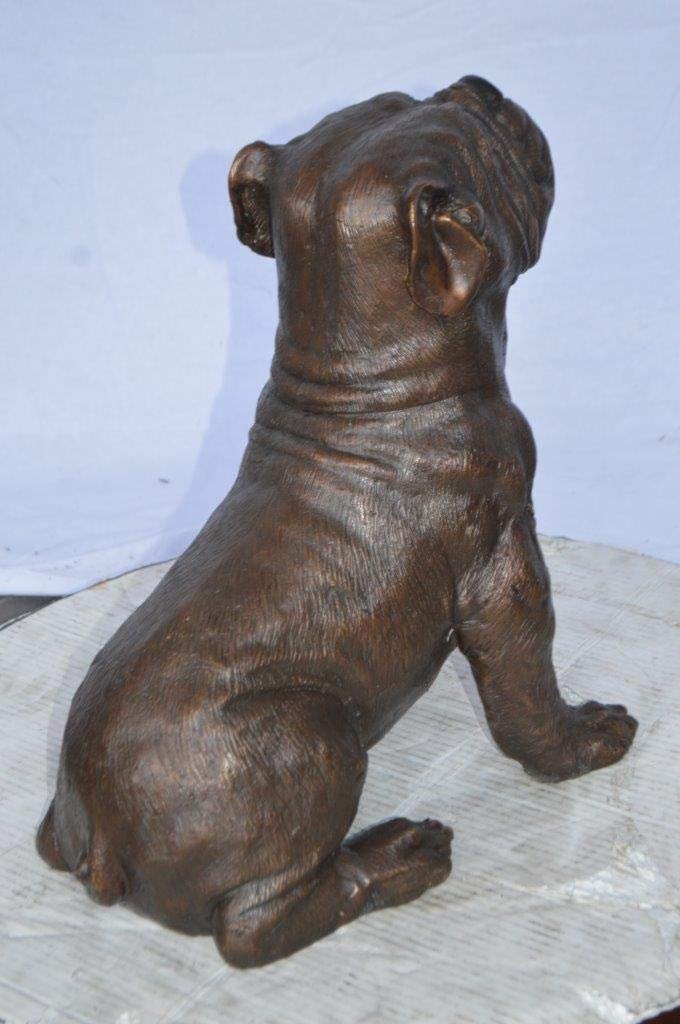 Beautiful bulldog bronze statue - Size: 16"L x 7"W x 16"H.