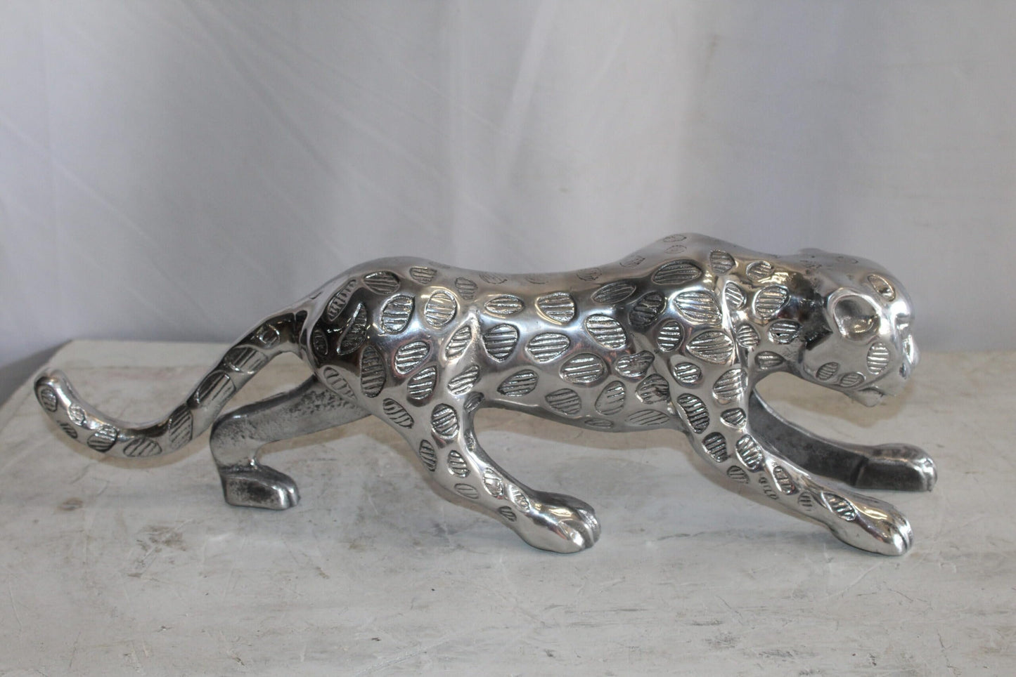 Aluminum Jaguar Statue, Graceful Elegance for Your Home Décor 24" x 4" x 7"H