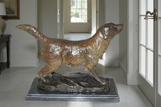 20" Labrador Dog Bronze Statue