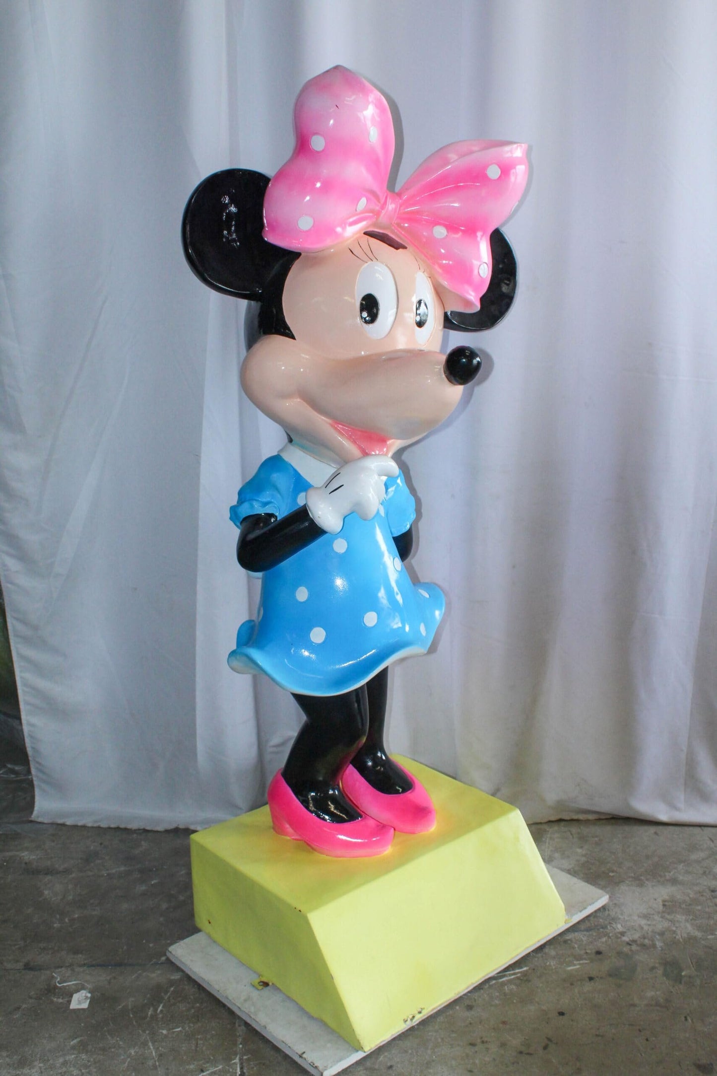 Large Cartoon Mouse Character Statue With Hands On Hips 22" x 29" x 70"H