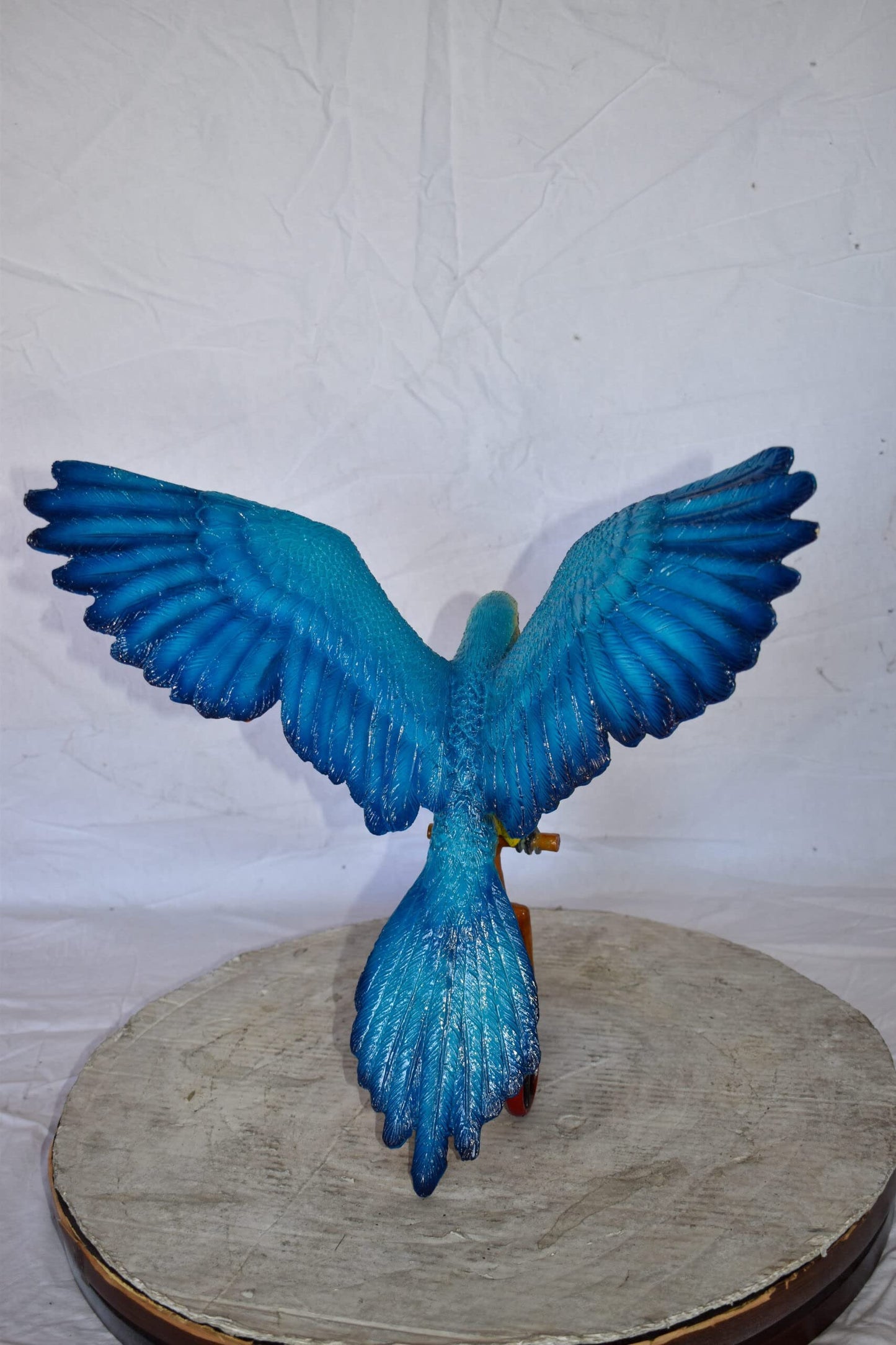 Colorful Parrot Riding a Tricycle Bronze Statue Size: 17" x 11" x 19"H