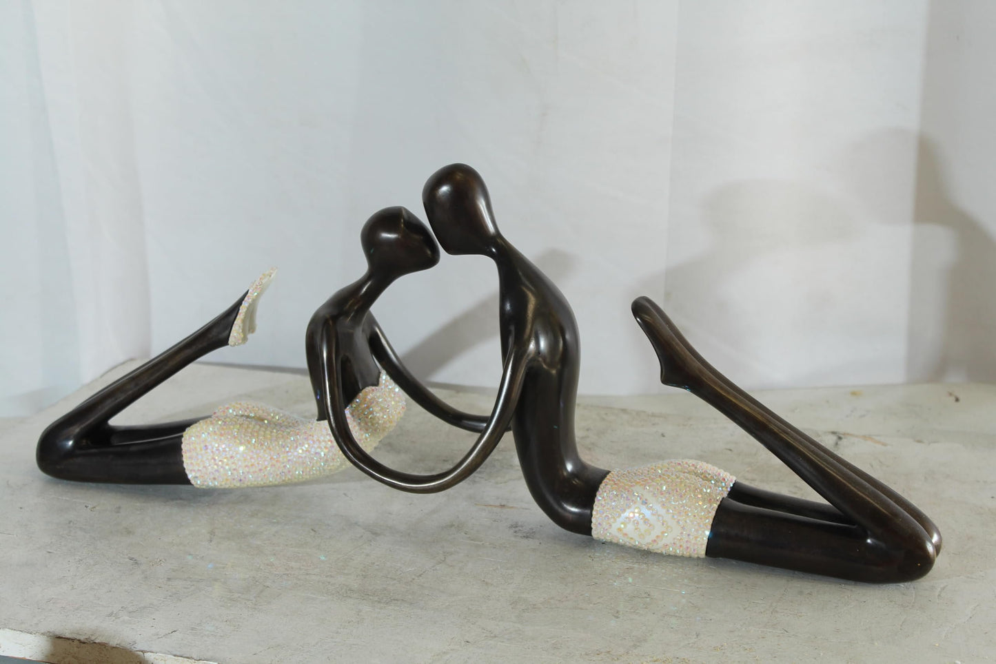 NIFAO Bronze Sculpture Endless Love by Liliana Mendez Art Statue 26"x5"x10"H
