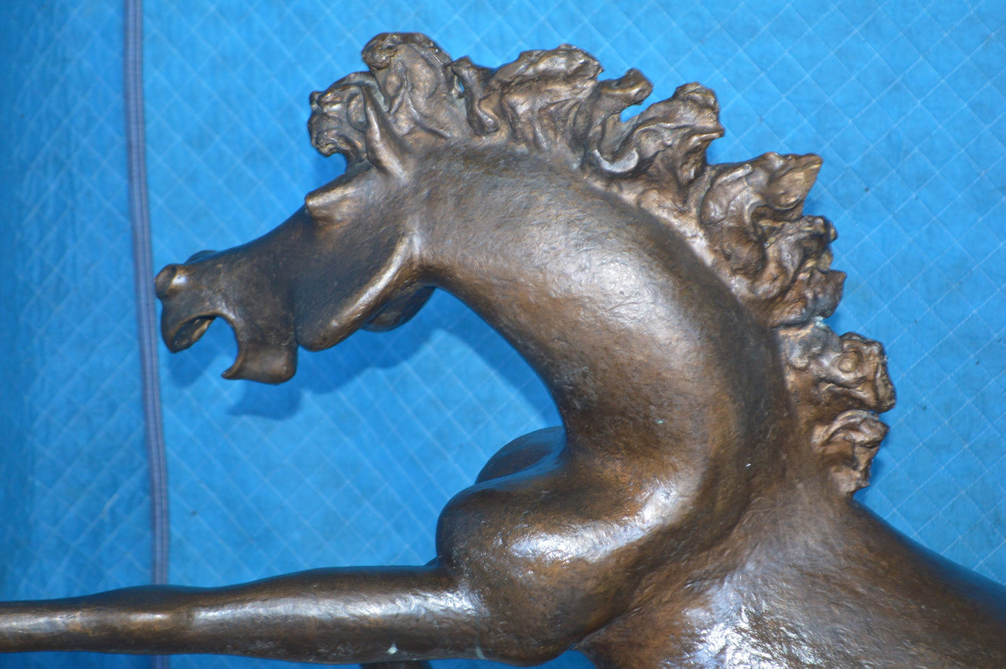 Original 2 of 9 Horse Statue by Attilio de Luca - Size: 68"L x 19"W x 58"H