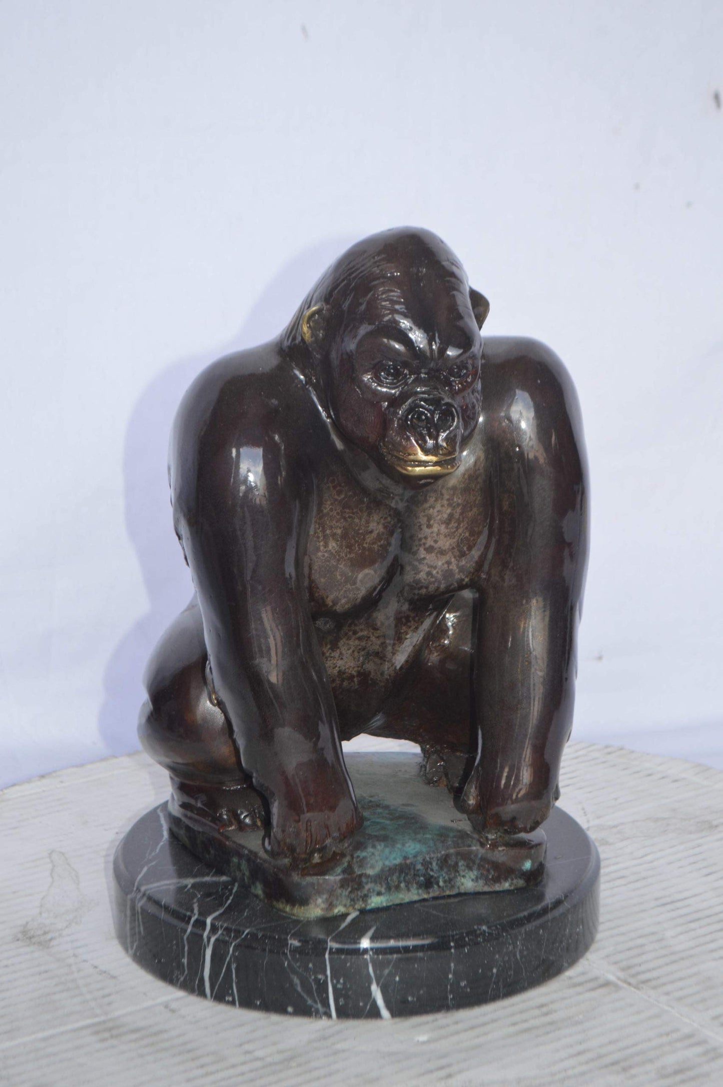 King Kong Bronze Statue - Size: 10"L x 10"W x 15"H.