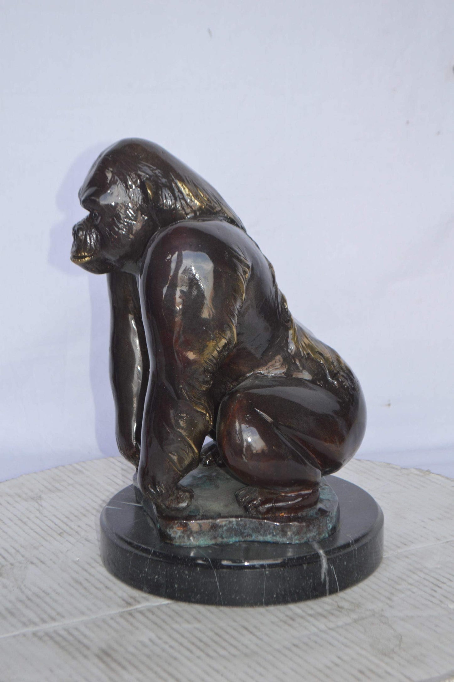 King Kong Bronze Statue - Size: 10"L x 10"W x 15"H.