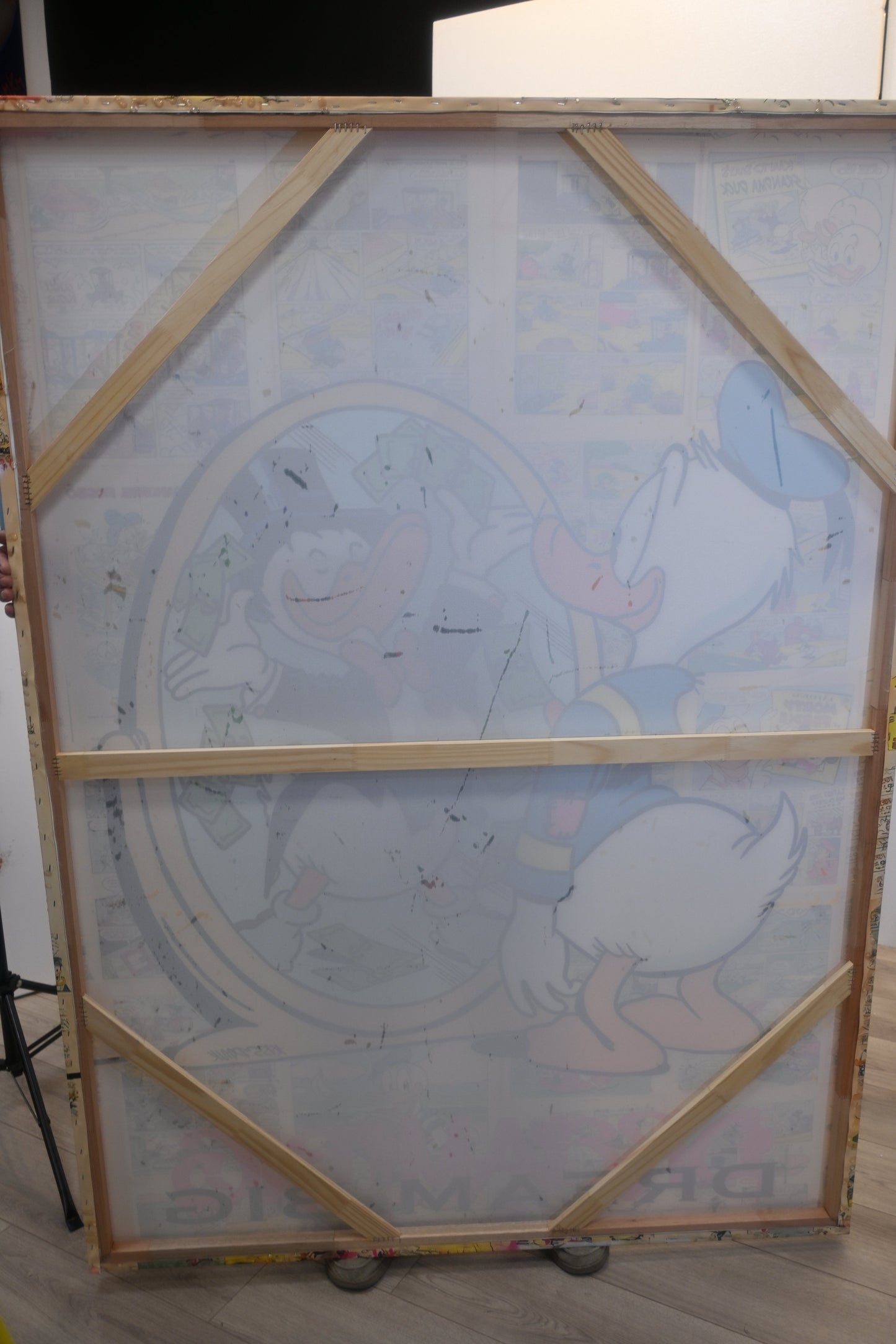 Dream Big Wealthy Duck Reflection Pop Art Canvas 40"x60"