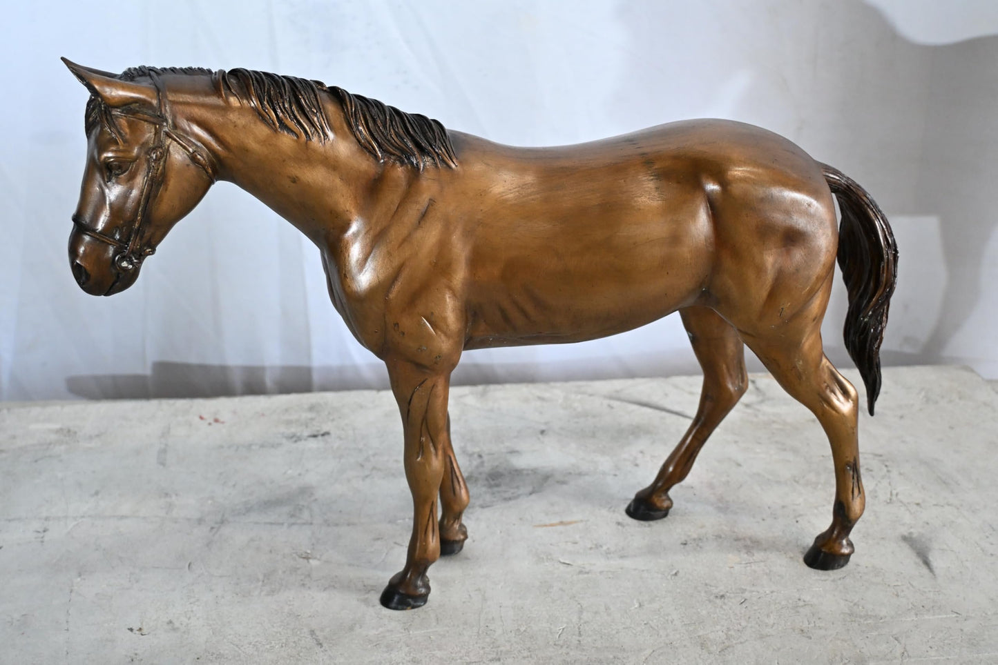 Standing Horse Bronze Statue Equestrian Sculpture Figurine 20"x5"x14"H