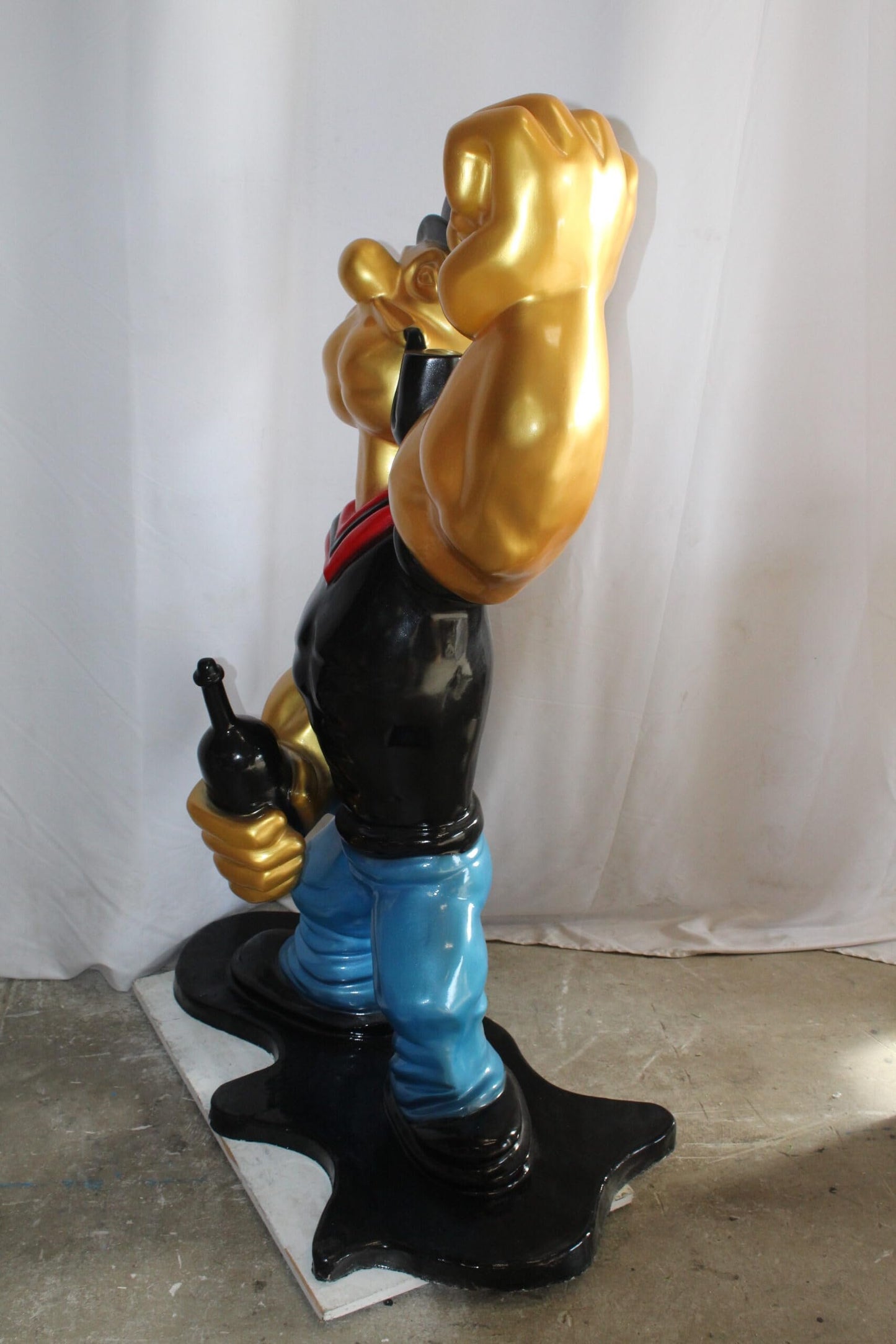 Fiberglass Poppey Statue, Iconic and Majestic in Black Shirt 40" x 24" x 60"H