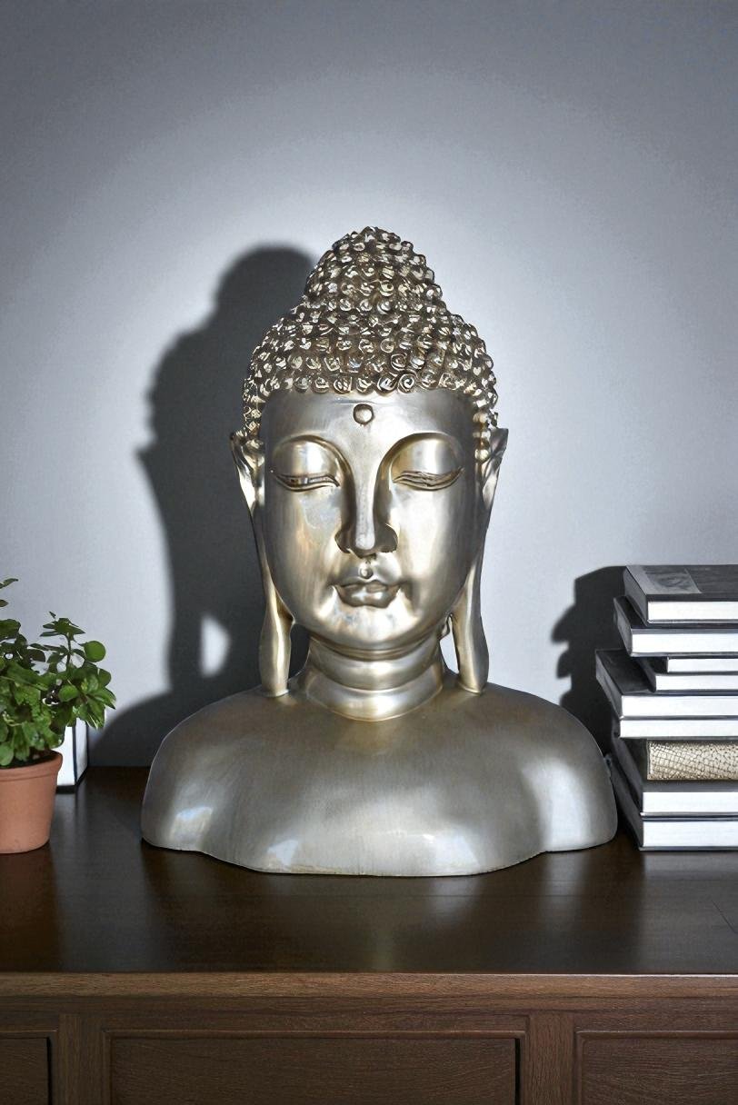 Buddha Bust Made of Resin Statue Size: 12" x 7" x 15"H