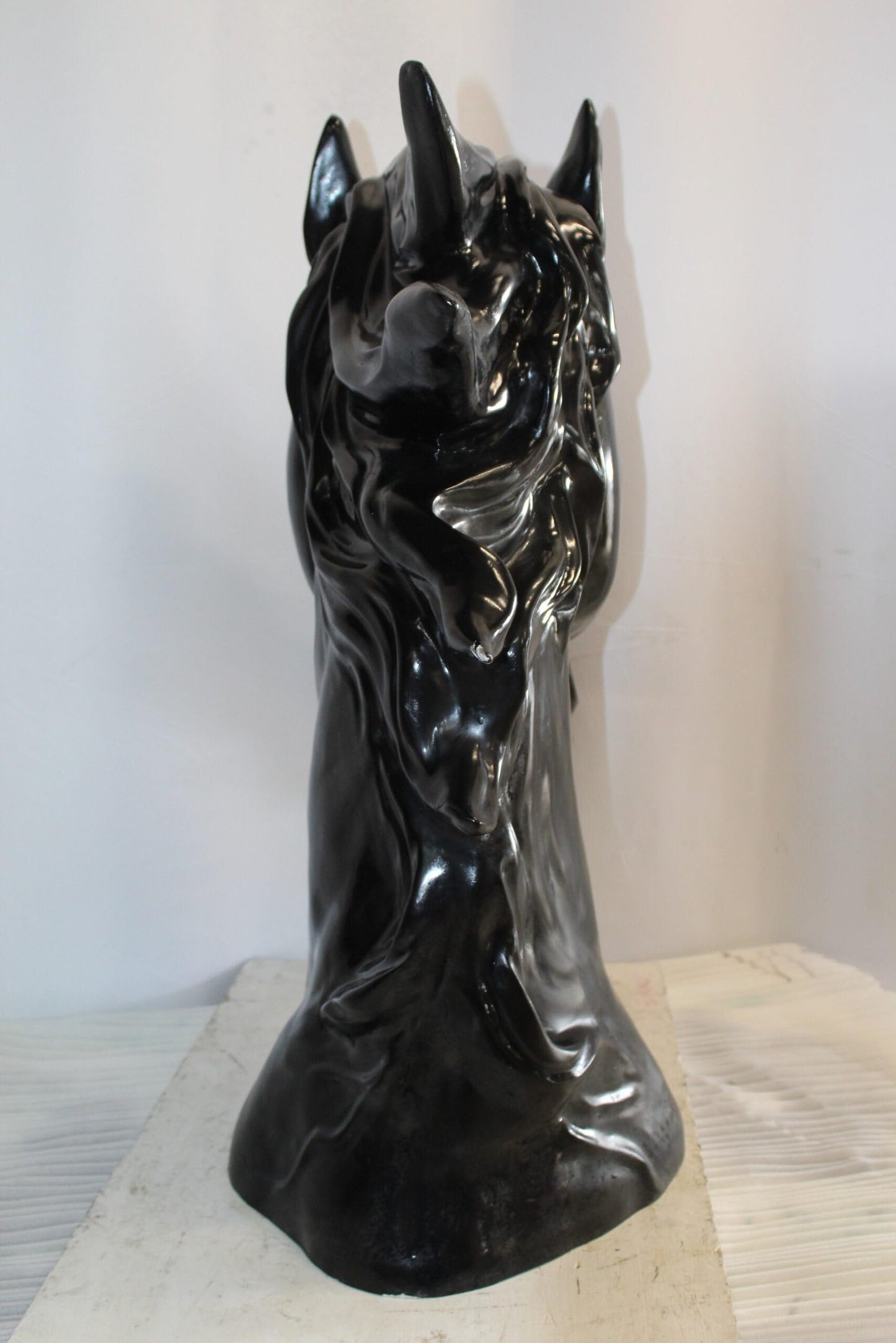 Pure Elegance, Fiberglass Black Stallion Bust 36" x 14" x 36"H
