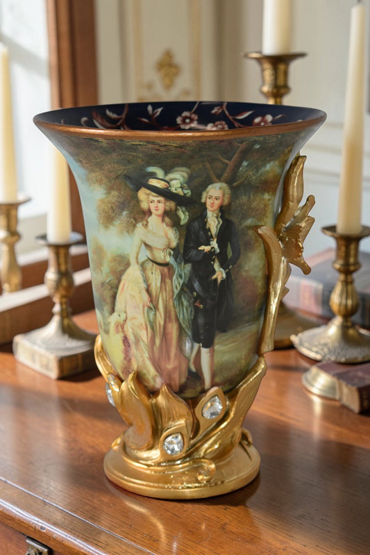 Mr and Mrs William Hallett Replica Resin Vase Size: 10" x 10" x 13"H
