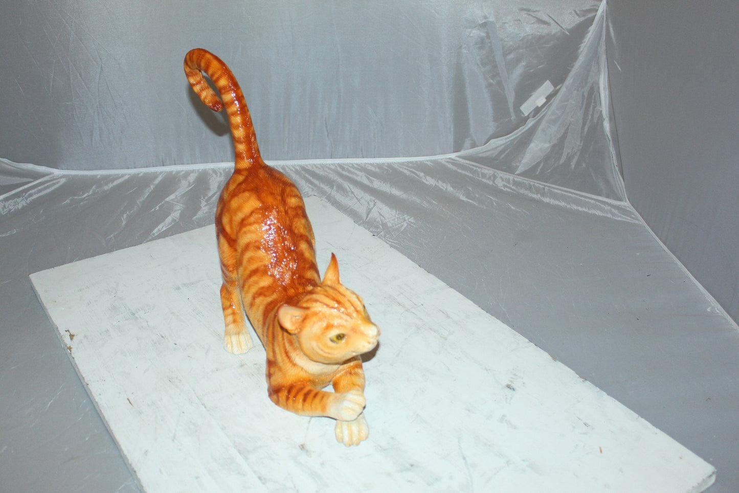 Cat - small Bronze Statue -  Size: 16"L x 6"W x 14"H.