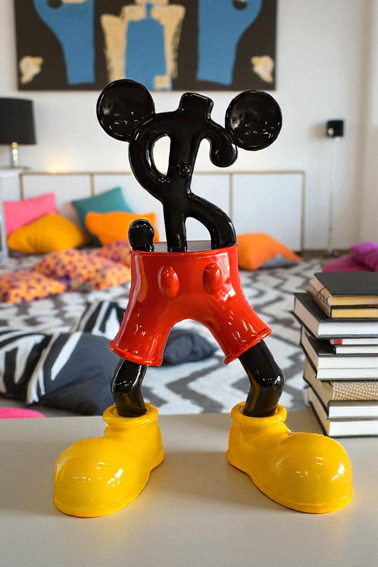 Distinctive and Playful Mickey Themed Dollar Sign Resin Statue 22" x 15" x 29"H