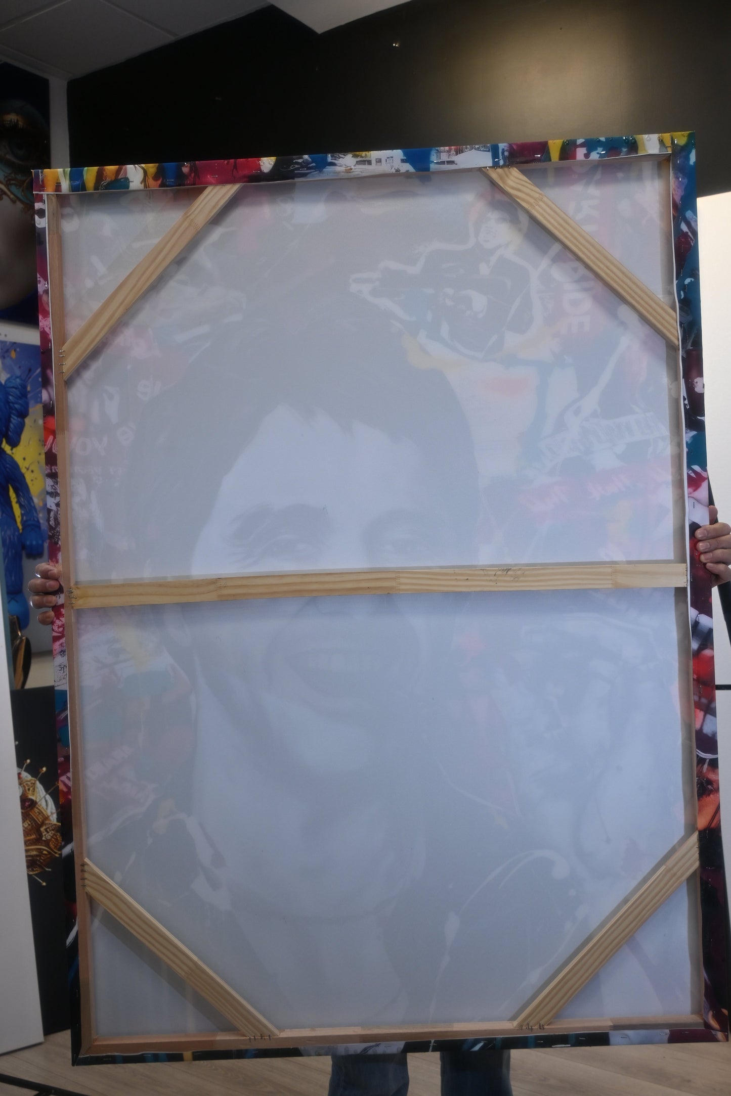 Tony Montana Scarface Pop Art Resin Covered Canvas 43"x59"