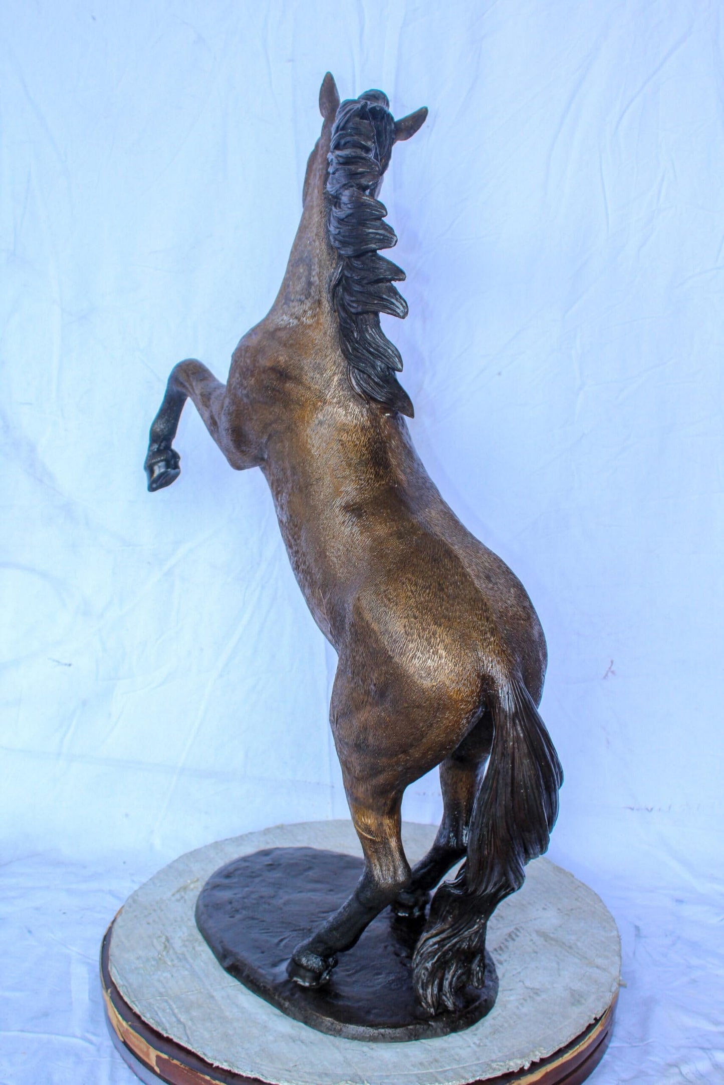 Exquisite Galloping Horse Bronze Statue, Exceptional Detail 28" x 12" x 40"H