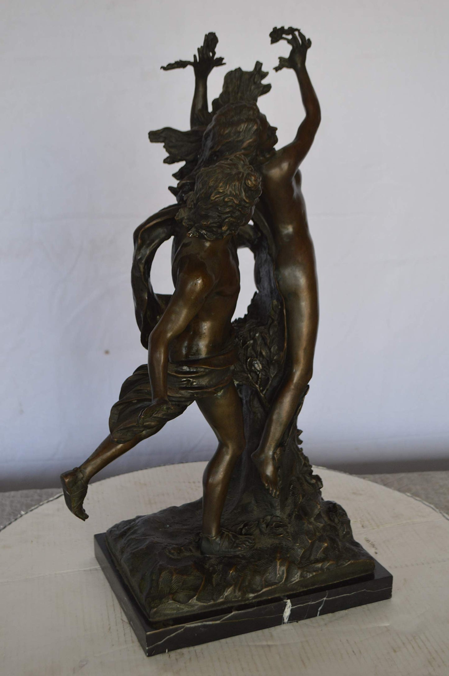 Young Lovers Bronze Statue Art Nude -  Size: 13"L x 10"W x 22"H.