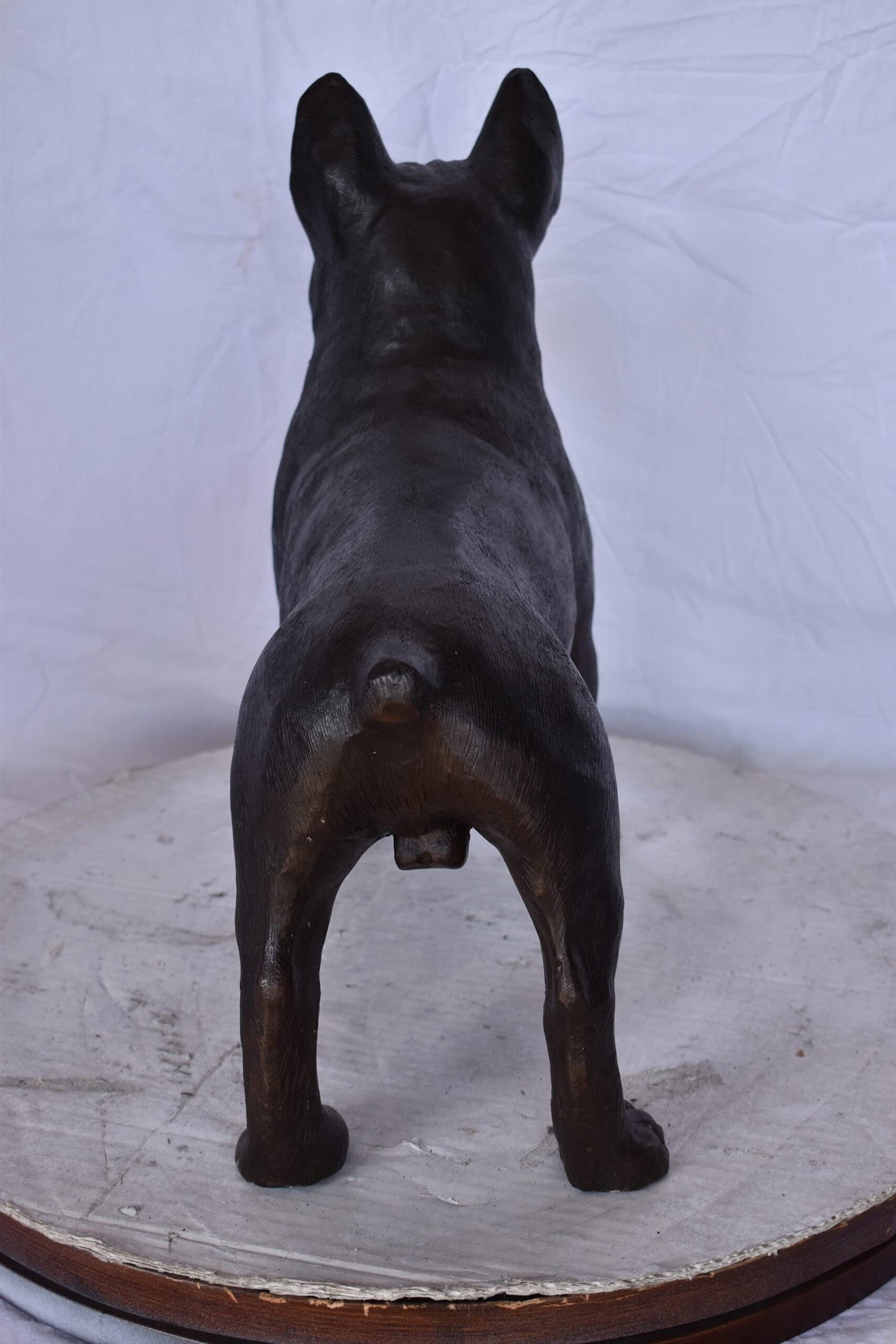 French Bulldog Standing Made of Bronze Statue - Size: 9"L x 20"W x 18"H.