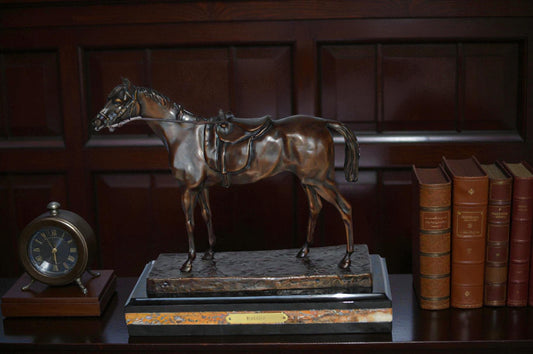 Horse Statue, Jules Moigniez Replica - Size: 14"L x 6"W x 12"H.