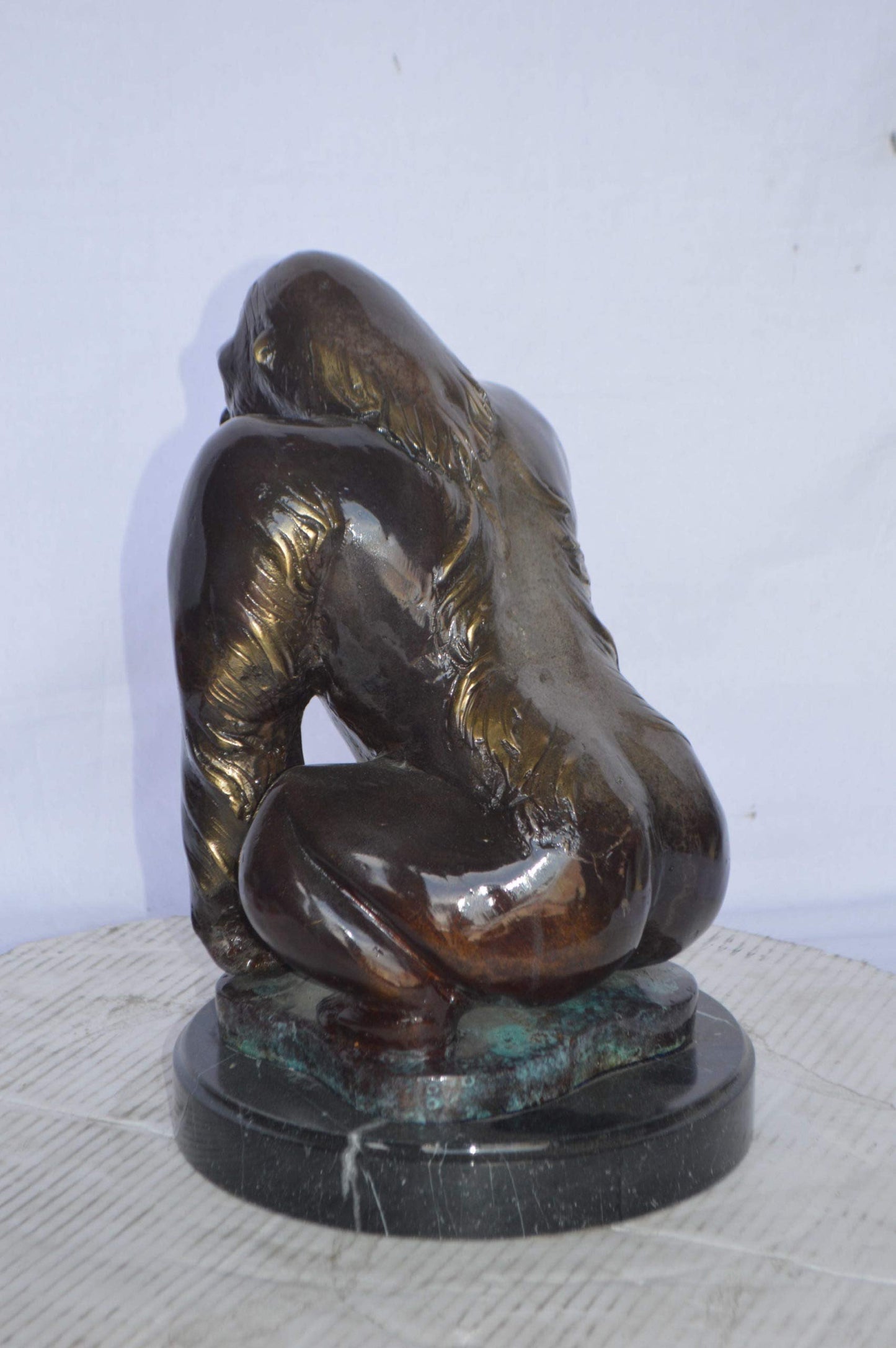 King Kong Bronze Statue - Size: 10"L x 10"W x 15"H.