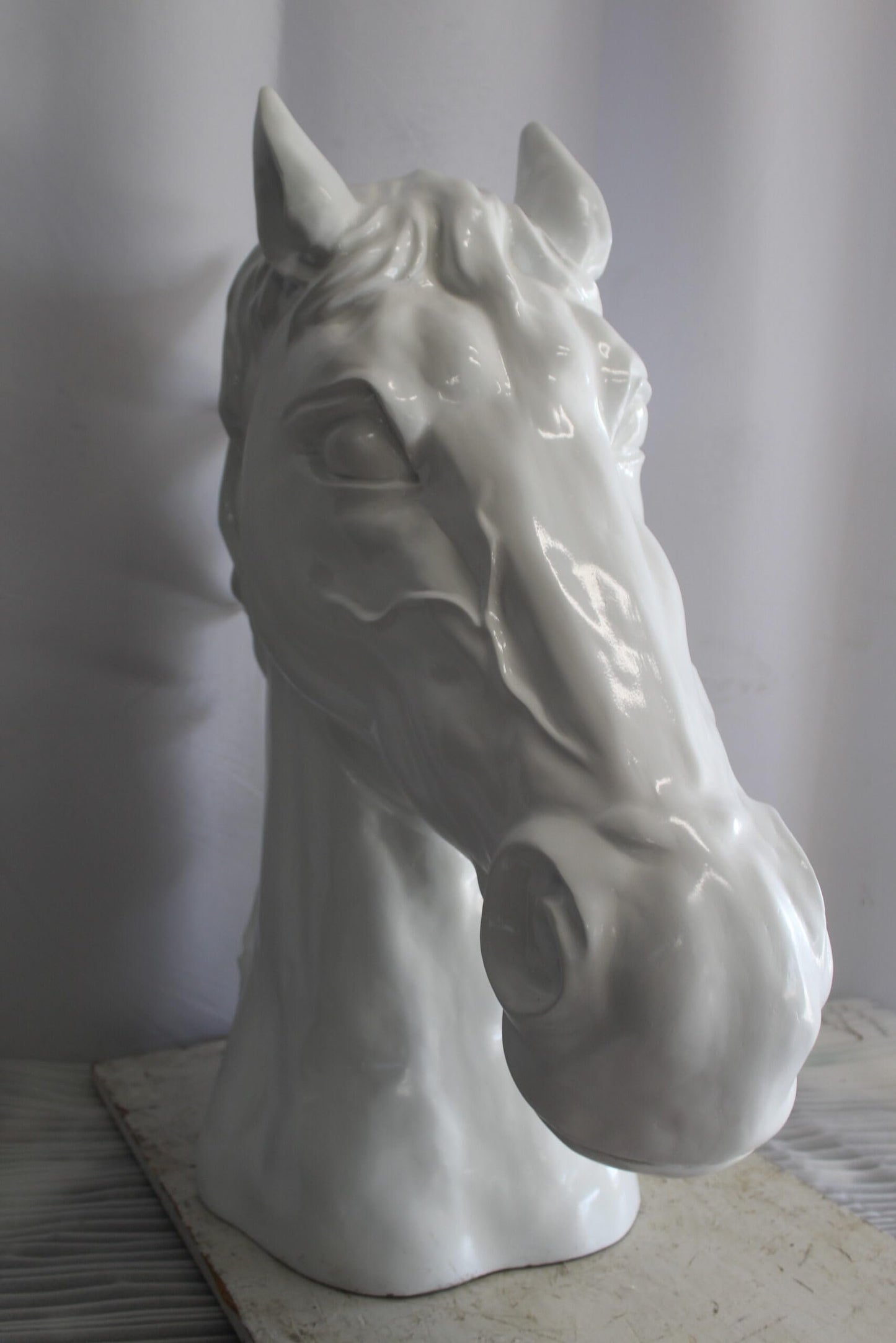 Pure Elegance, Fiberglass White Stallion Bust 36" x 14" x 36"H