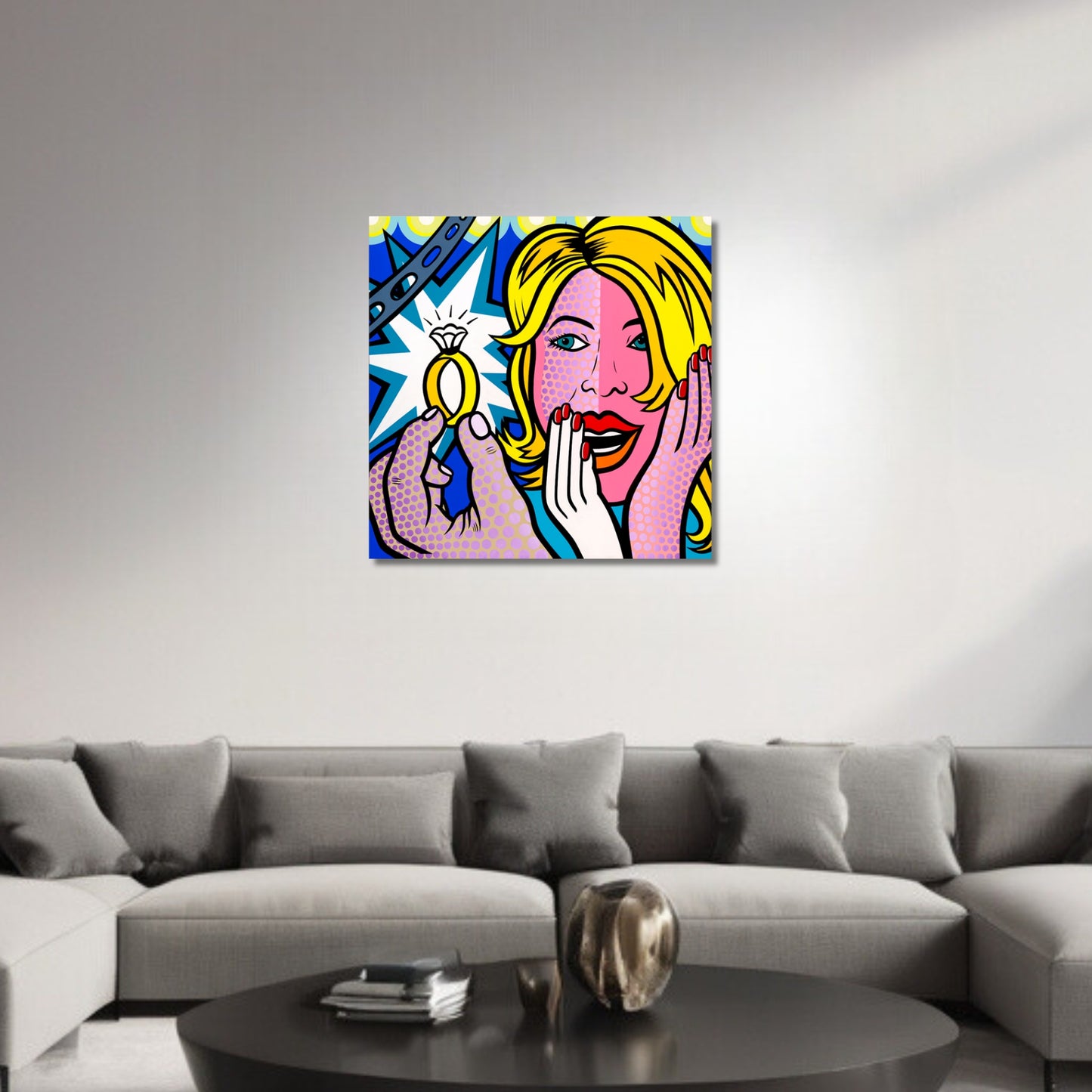 Surprise, Acrylic Painting, Stretched Canvas, Wall Art by Jozza 30" x 30" x 1"