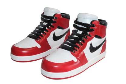 Oversized Red and White Nike Dunk Resin Statue 19" x 7" x 12"H