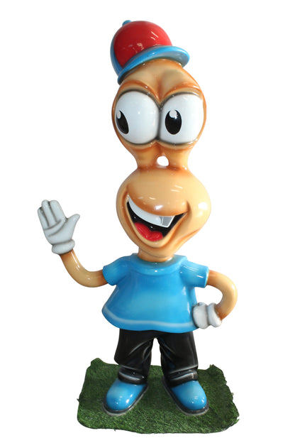 Fiberglass Peanut Cartoon Statue, Nostalgic Comic Charm 36" x 16" x 66"H