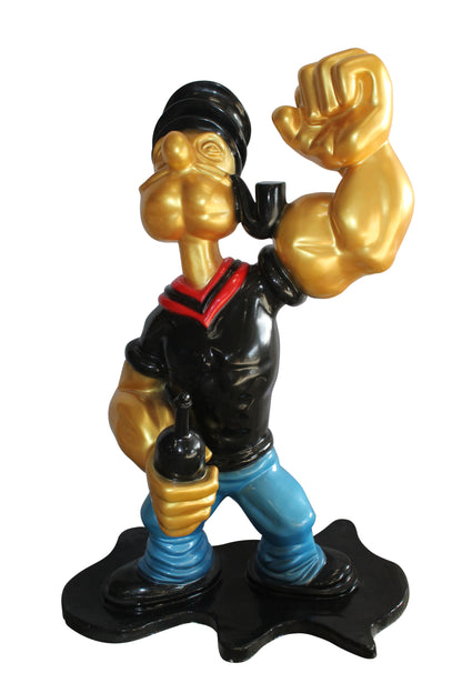 Fiberglass Poppey Statue, Iconic and Majestic in Black Shirt 40" x 24" x 60"H