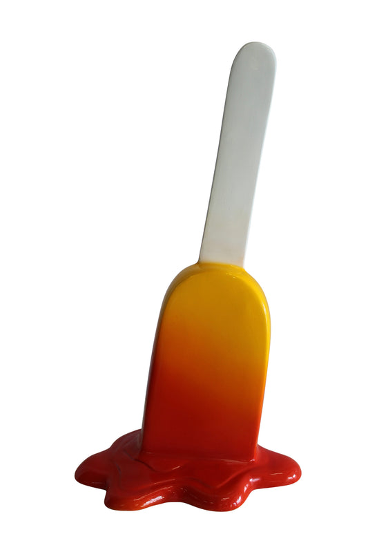 Red and Orange, Giant Popsicle made of Fiberglass 9" x 12" x 24"H