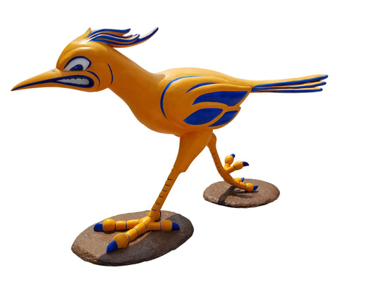 Giant Impressive Twelve Feet Long Roadrunner Bronze Statue 144" x 34" x 74"H