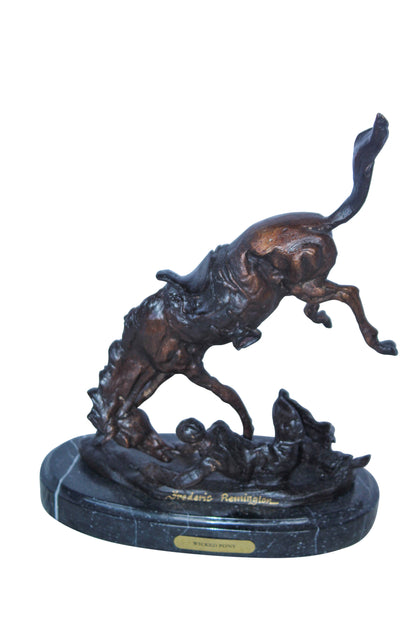 Wicked Pony by Remington Bronze Statue Replica, Western Decor 9" x 3" x 10"H