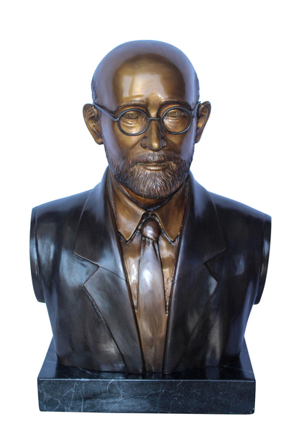 Janusz Korczak Bronze Statue, The Holocaust Hero Tribute 15" x 11" x 25"H