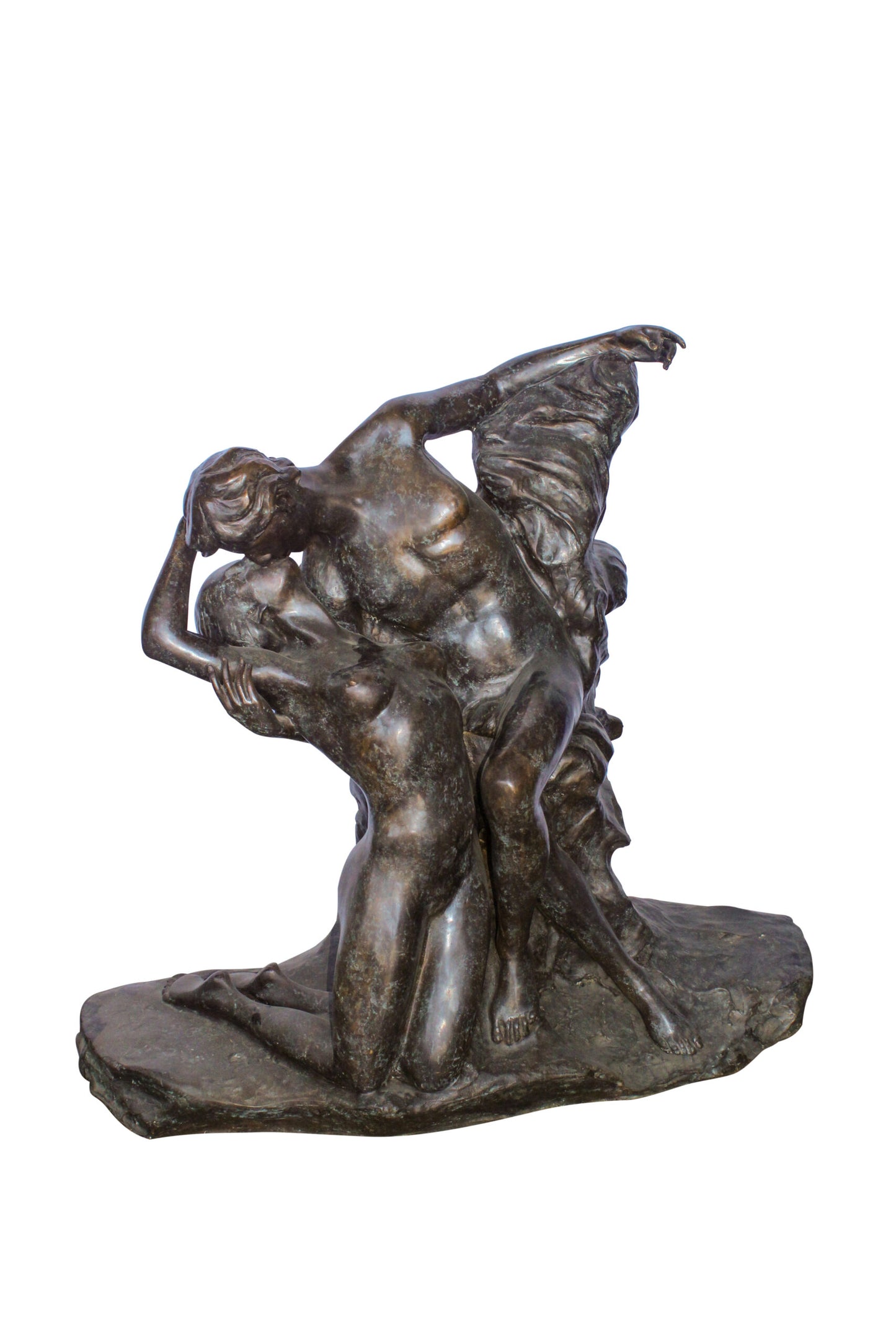 The Kiss or Eternal Springtime Bronze Statue, Rodin Replica 49" x 20" x 44"H