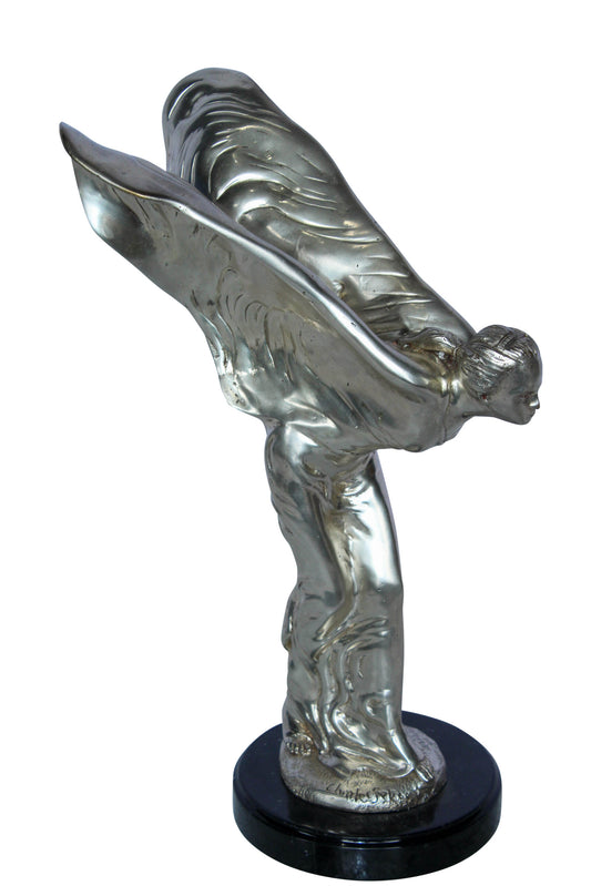 Spirit of Ecstasy Rolls Royce Replica Bronze Statue 7" x 11" x 16"H
