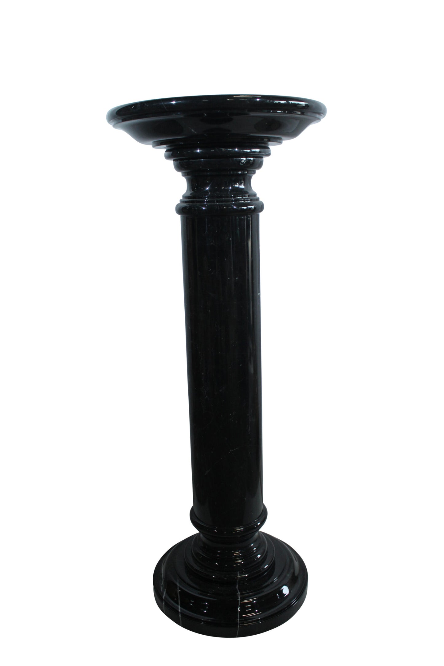 Elegant Black Marble Display Pedestal for Art or Decor 14" x 14" x 36"H
