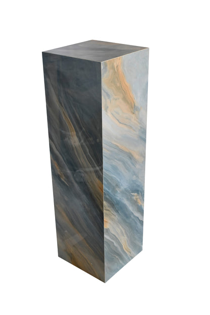 Pedestal For Artwork, Modern Sky-Blue Look Made of Porcelain.  12" x 12" x 39"H