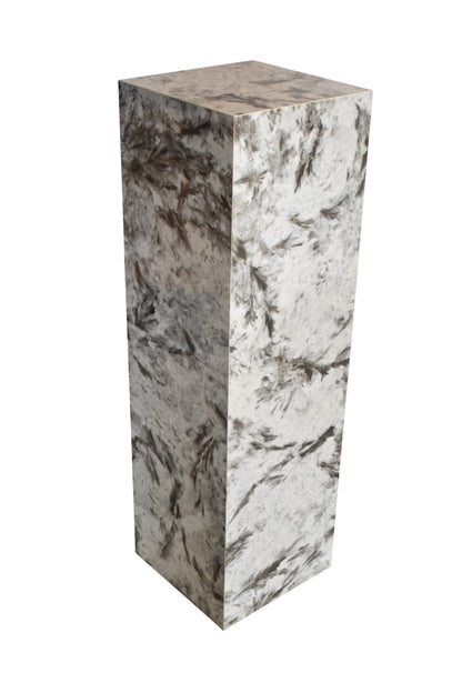 Pedestal For Artwork, Modern Gray Black and White Porcelain.  12" x 12" x 39"H
