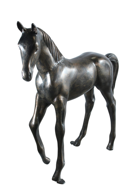 Life Size Aluminum Arabian Colt Horse Statue for Decoration 50" x 15" x 52"H