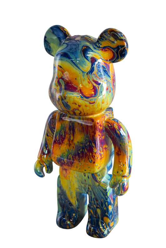 Small Colorful Bearbrick Resin Statue 5" x 3" x 10"H