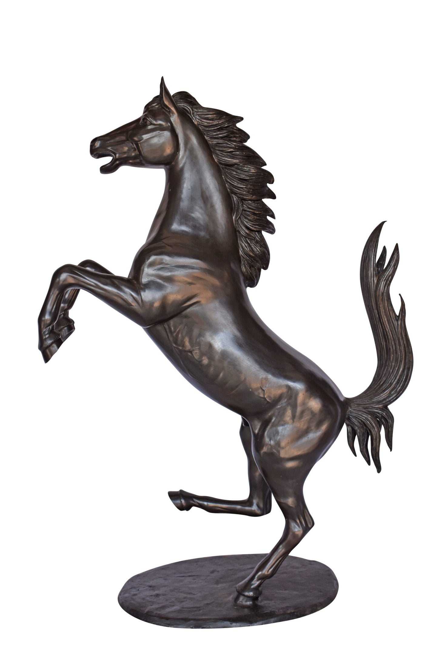 Ferrari Horse Bronze Statue Medium - Size: 28"L x 11"W x 40"H.