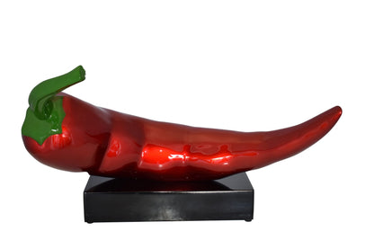 Big Red Chili Pepper Made of Resin Statue Size: 20" x 13" x 11"H