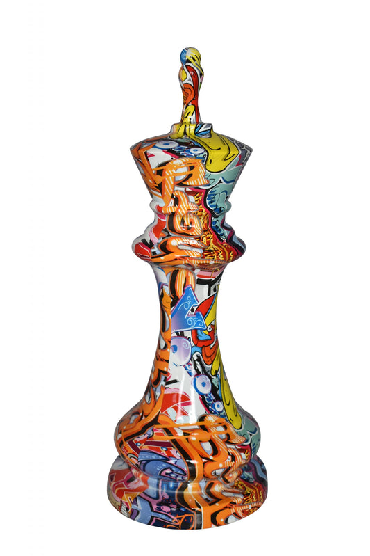 Checkmate King Modern Art Giant Graffiti Resin Statue Size: 6" x 6" x 19"H