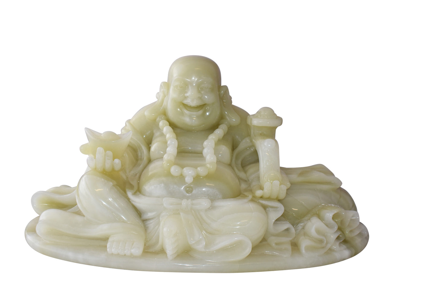 Buddha Statue Large Made of Jade Size: 22" x 9" x 11"H