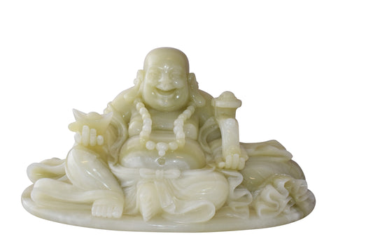 Buddha Statue Large Made of Jade Size: 22" x 9" x 11"H