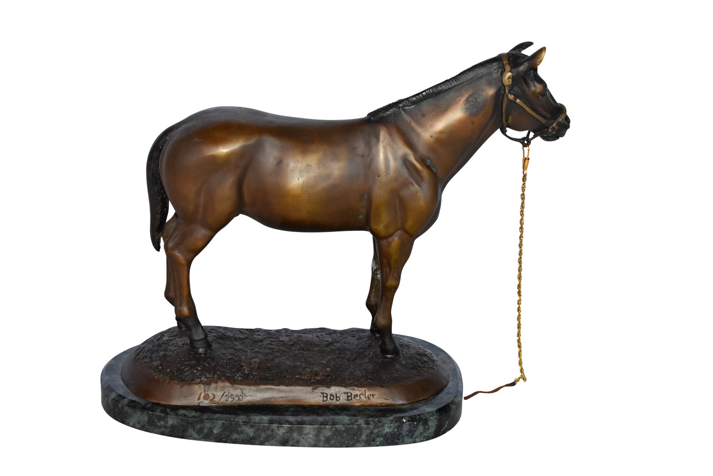 Standing Horse Limited Edition Bronze Statue by Bob Beeler Size: 12" x 6" x 10"H