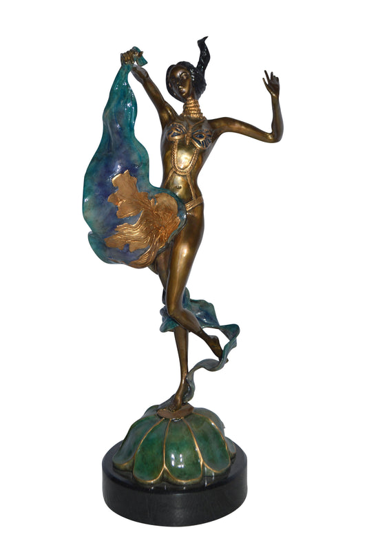 Exotic Dancer Bronze Statue Sergey Kazaryn Original - Size: 11"L x 8"W x 24"H.