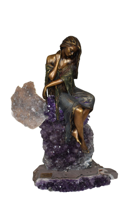 Evenfall, Bronze Statue from the Vidal Collection, COA included 12" x 10" x 17"H