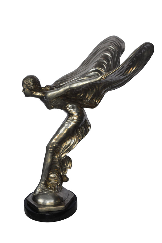Giant Rolls Royce bronze statue - Size: 30"L x 36"W x 57"H.